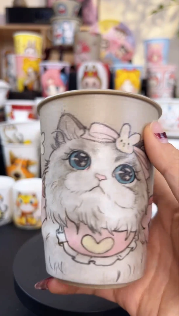 【闪购商品】摆件笙笙漫 手工手绘陶瓷杯杯