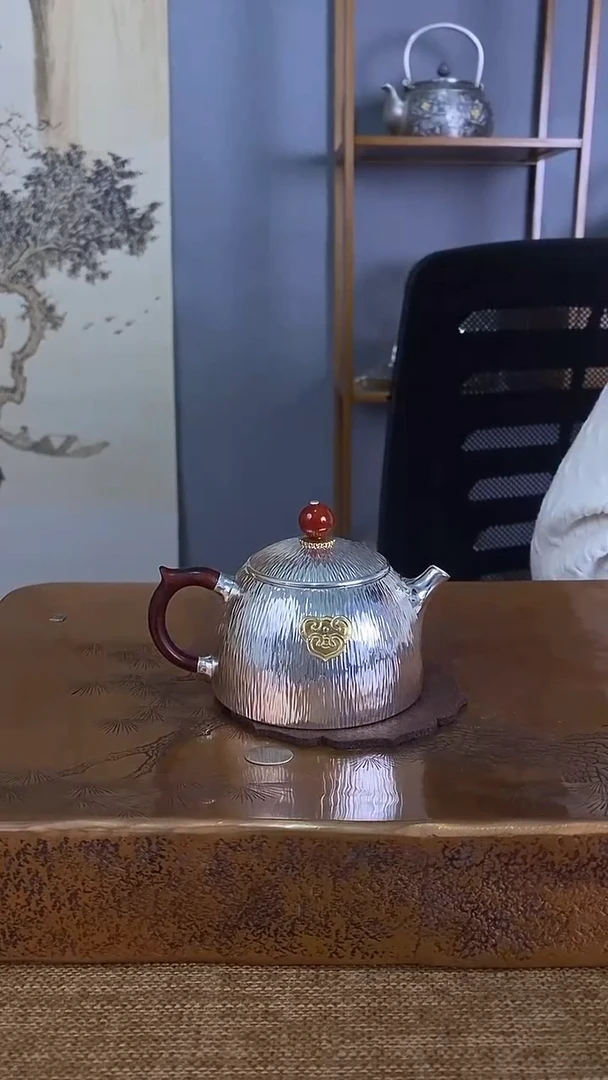 不二银工秦权泡茶壶