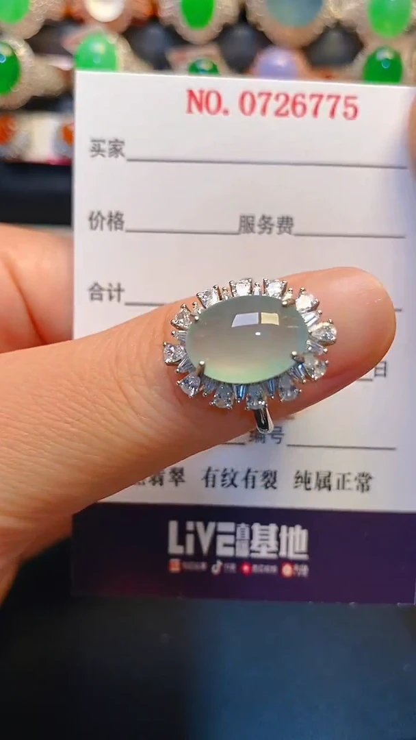 银S925镶嵌翡翠耳饰天然