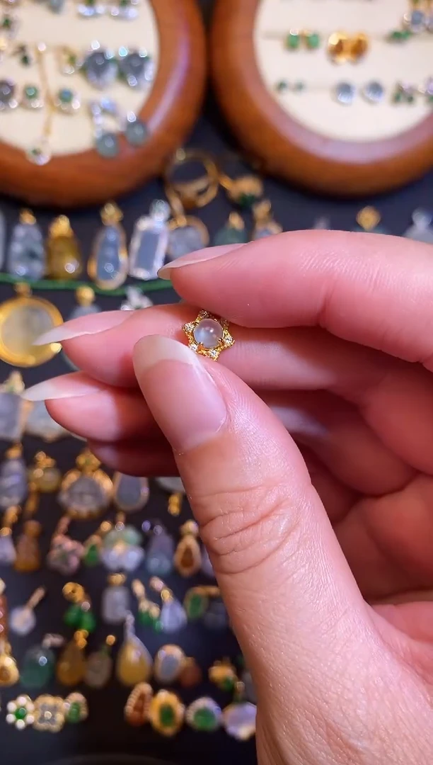 翡翠银S925镶嵌颈饰天然A货翡翠