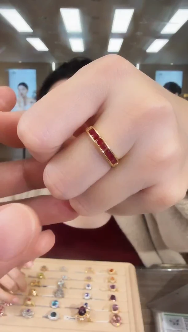 银S925镶嵌戒指红宝石09