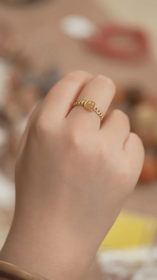 【闪购商品】和田玉戒指未镶嵌【云边】糖玉戒指（多样性发货）