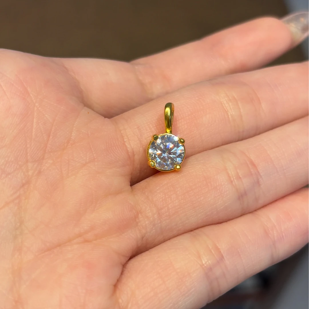 闪耀克拉足金999吊坠