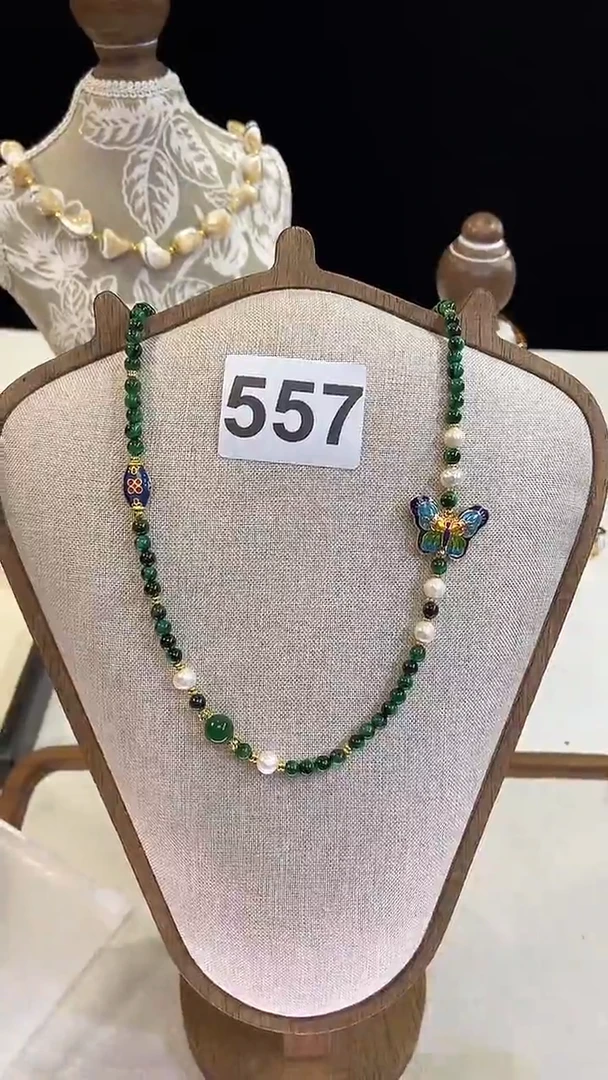 项链钛钢淡水珍珠557