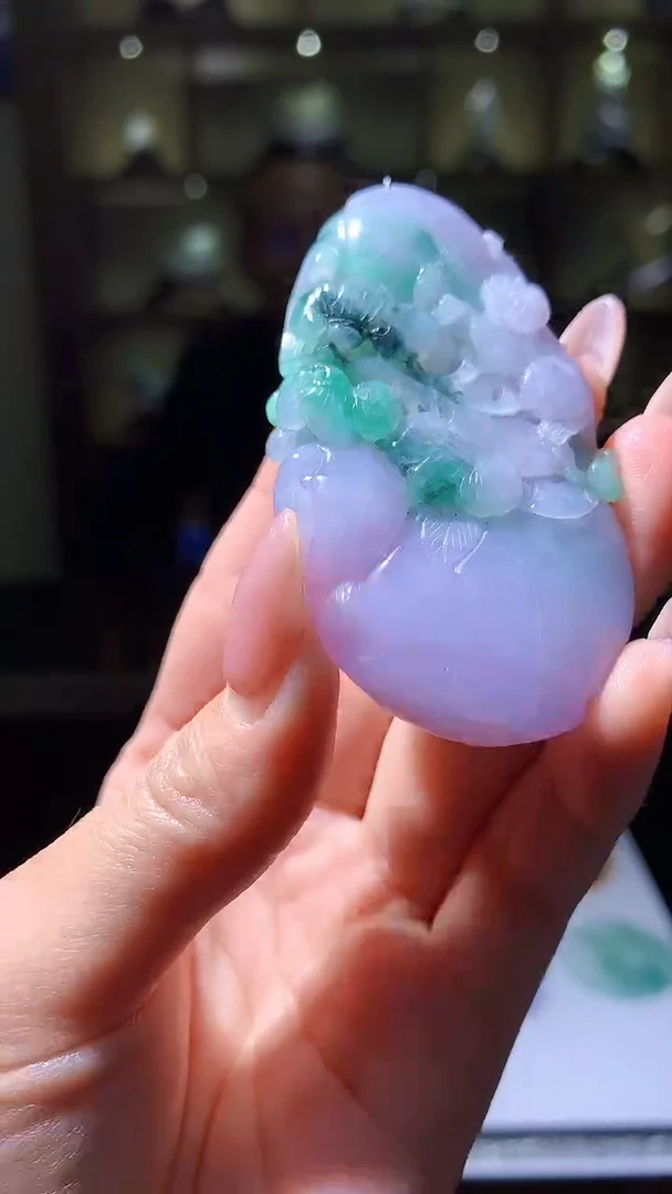 【闪购商品】定制翡翠未镶嵌8054jj-毛货挂件46