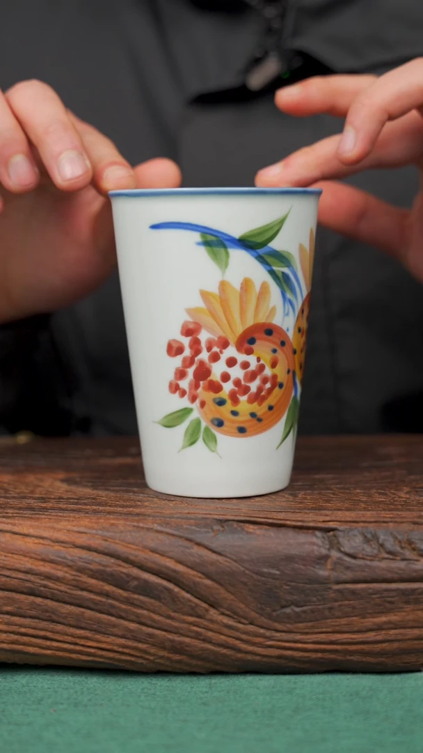 【闪购商品】瓷片107寻一缕瓷香杯釉下手工手绘瓷器