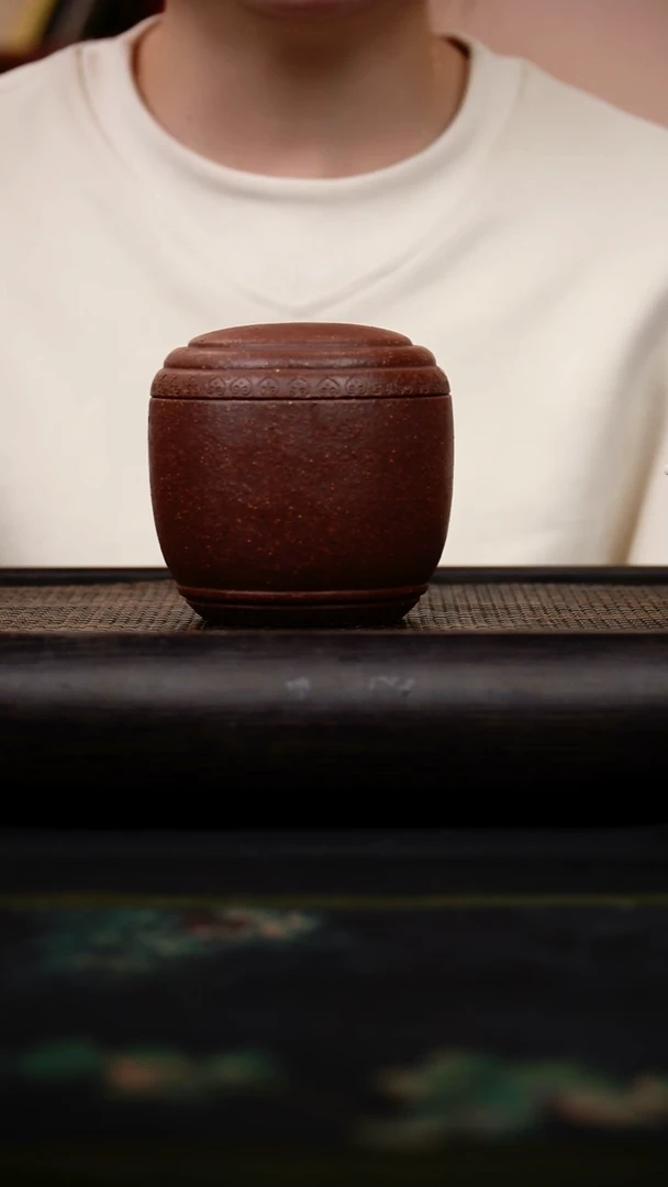 茶壶紫砂大彬金砂 茶叶罐