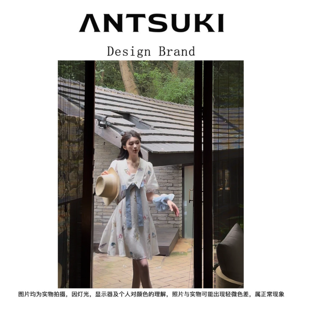 AnTsuki.【尤莉少女】 夏季新款清新蝴蝶结连衣裙22