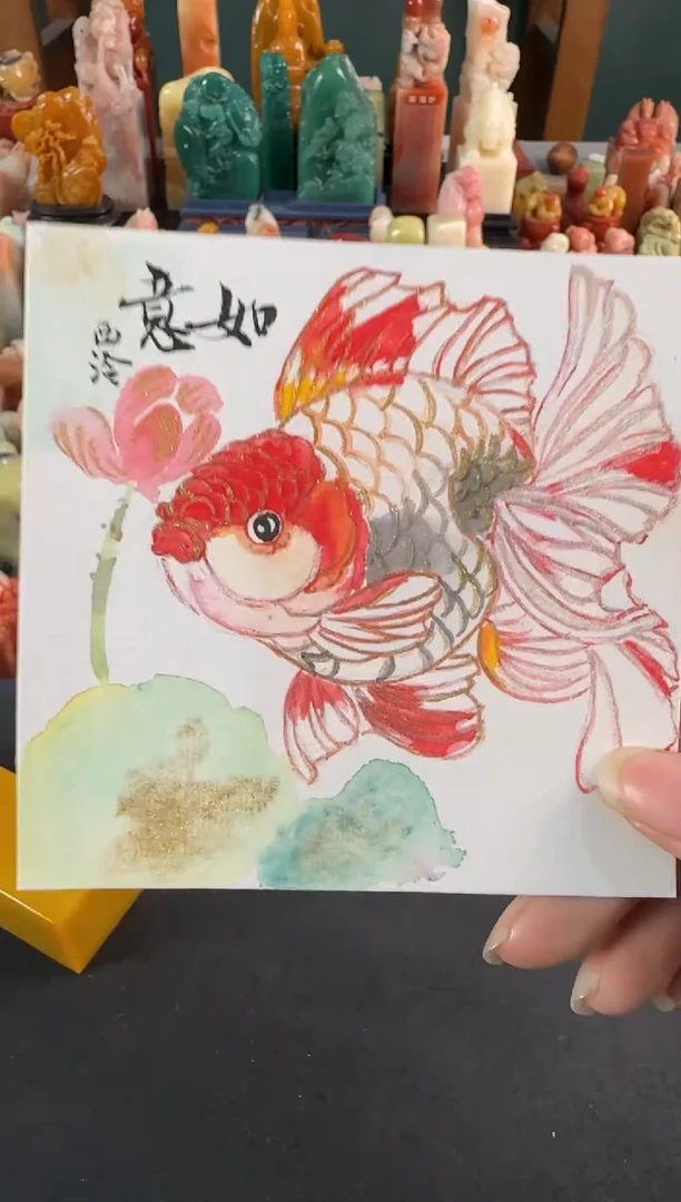 拓片用纸印石画作+框