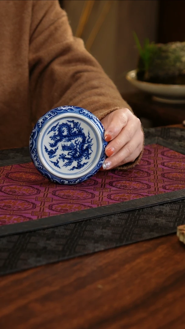 【闪购商品】杯子海水龙纹灵芝盖置