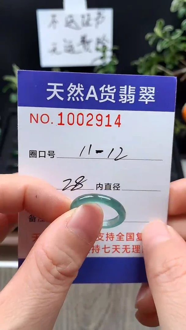 未镶嵌戒指翡翠11-12#