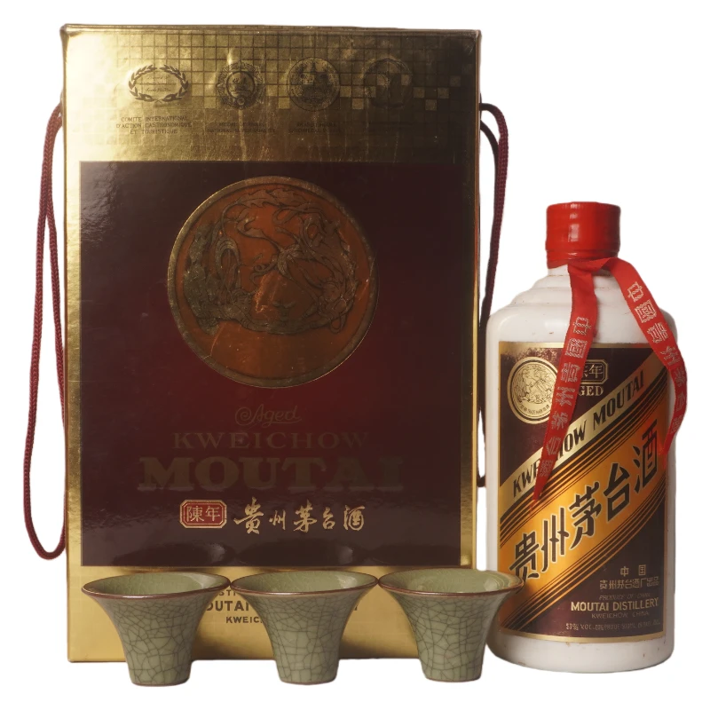八十年代贵州陈年茅台53度酱香型白酒500ml（945）+0088