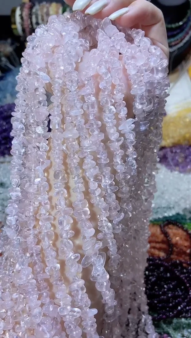 未镶嵌珠宝半成品水晶AA粉水晶