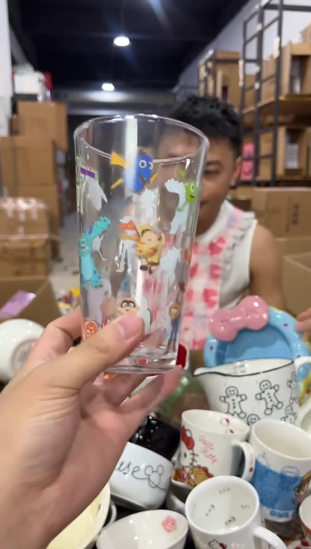 瓷片皮克斯合集玻璃水杯