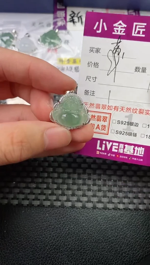 翡翠银S925镶嵌颈饰·