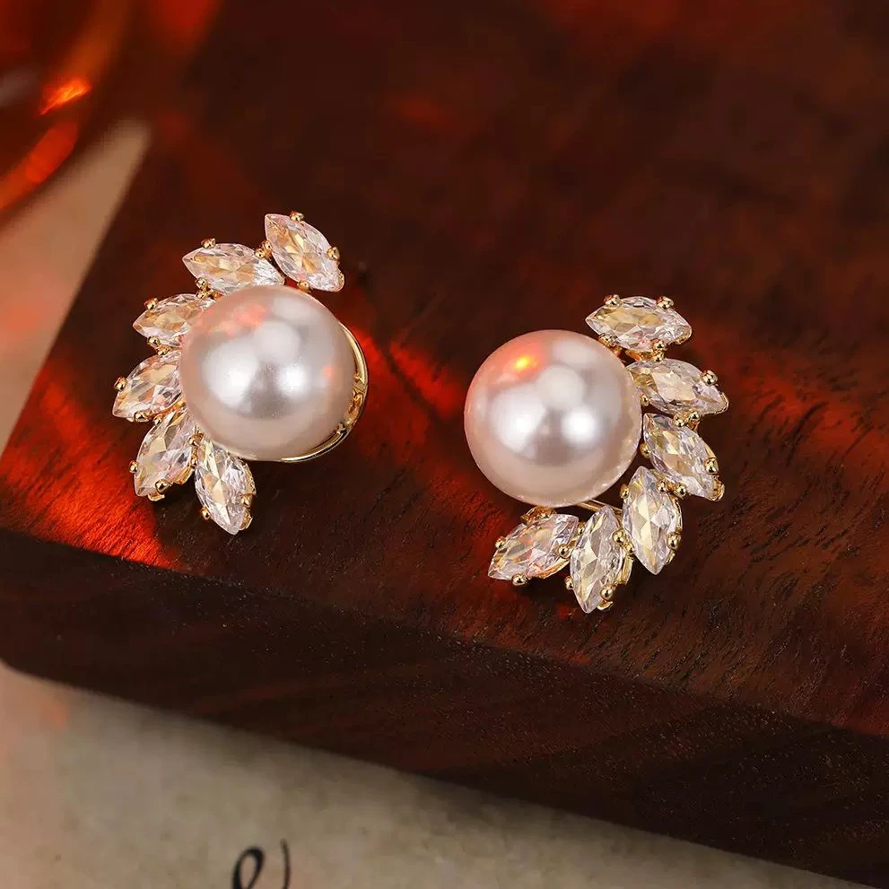 铜合金耳饰 气质轻奢时尚百搭复古法式小众简约耳环N2262