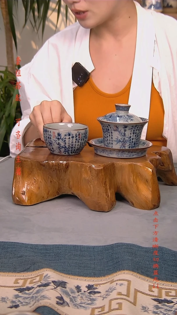 简装家用款2件套 老陶泥开片纹陶瓷茶具