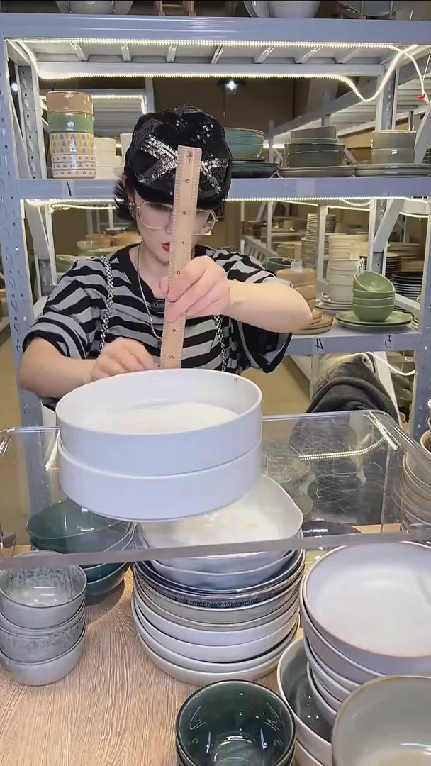 瓷32 外贸尾货高温釉下彩陶瓷餐具默认微瑕