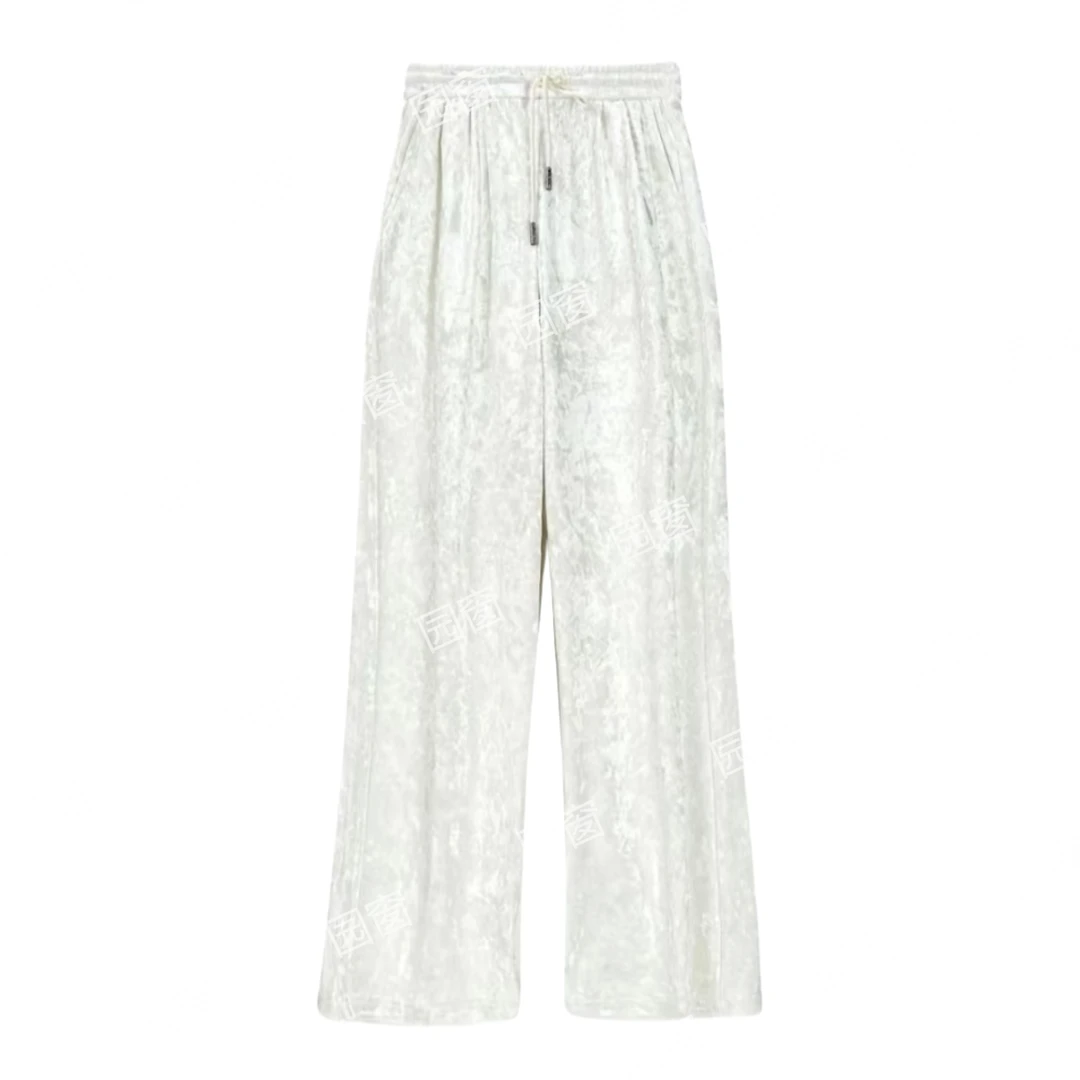 【小云总专享】5166璀璨星河醋酸马尔丝绒时尚休闲百搭阔腿裤7273