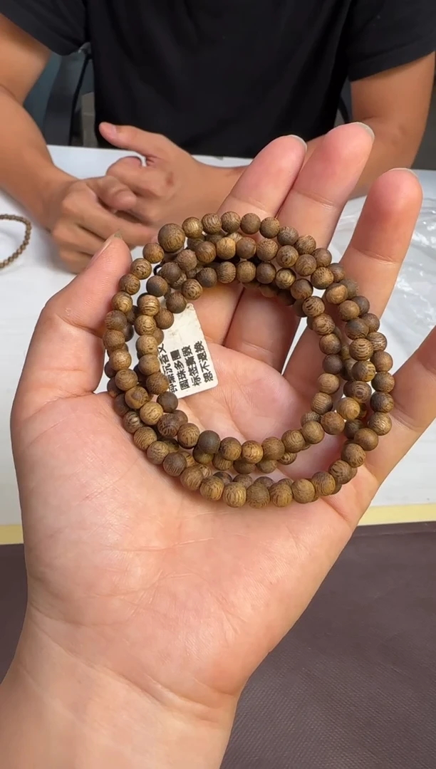 手串沉香99沉绿棋陆河正圆珠5mm多样性发1