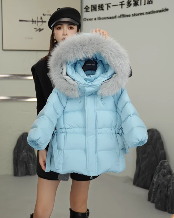 儿童男女宝鹅绒鹅绒鹅绒加厚款常规款男女毛领冬装外套加厚鹅绒服