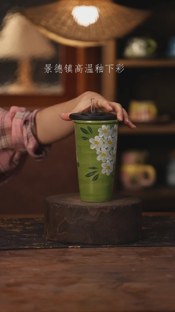 陶瓷景德镇高温釉下手绘陶瓷107