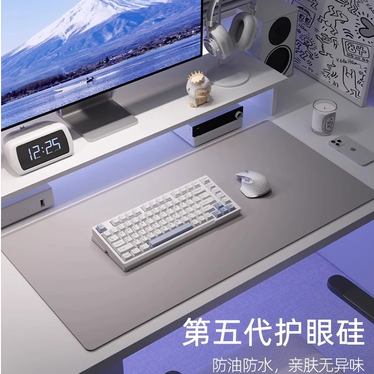 办公游戏专用纯色硅胶桌垫电竞办公鼠标垫亲肤环保超大号鼠标垫