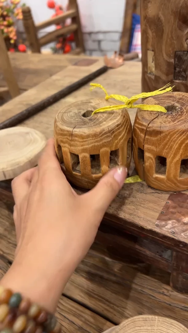 木（非红木类）一对小轴