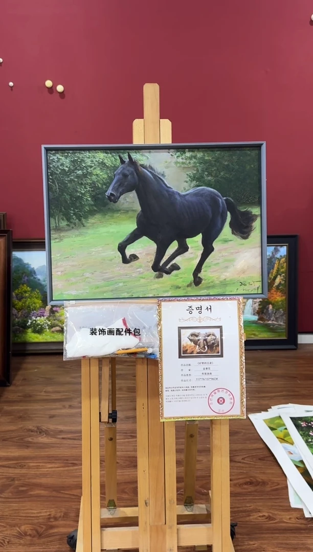 油画【原创·保真·带证书】朝鲜画家纯手绘油画--顺丰包邮--