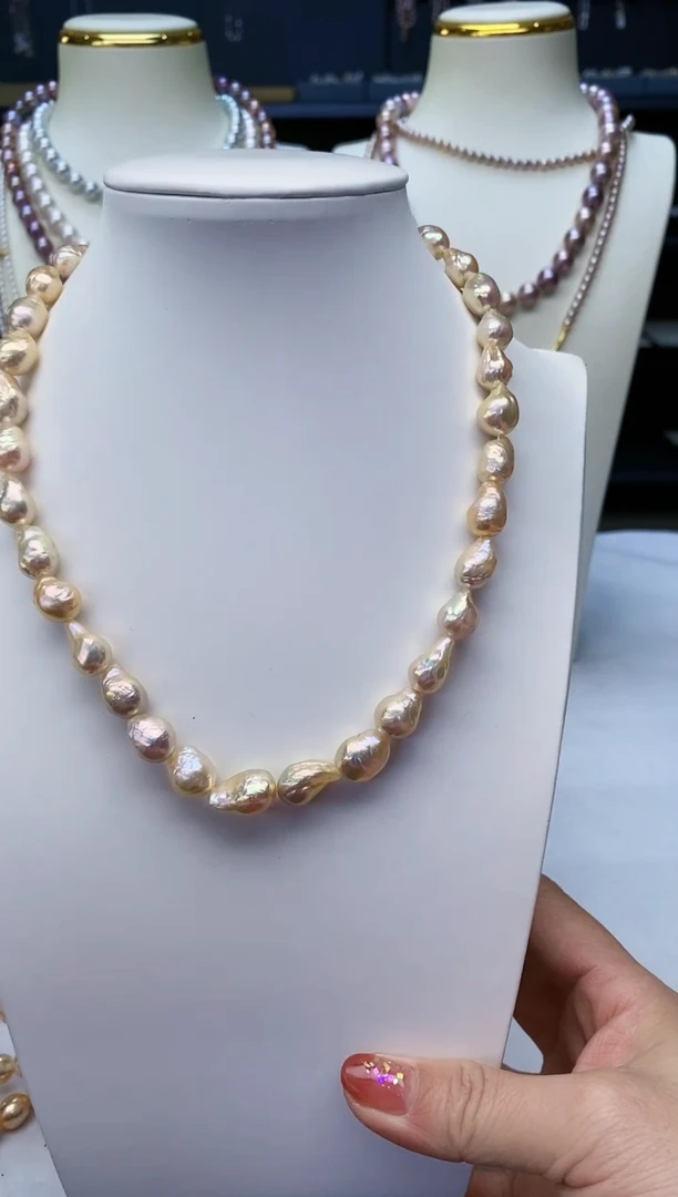 项链未镶嵌淡水珍珠Y淡水巴洛克项链多样发一