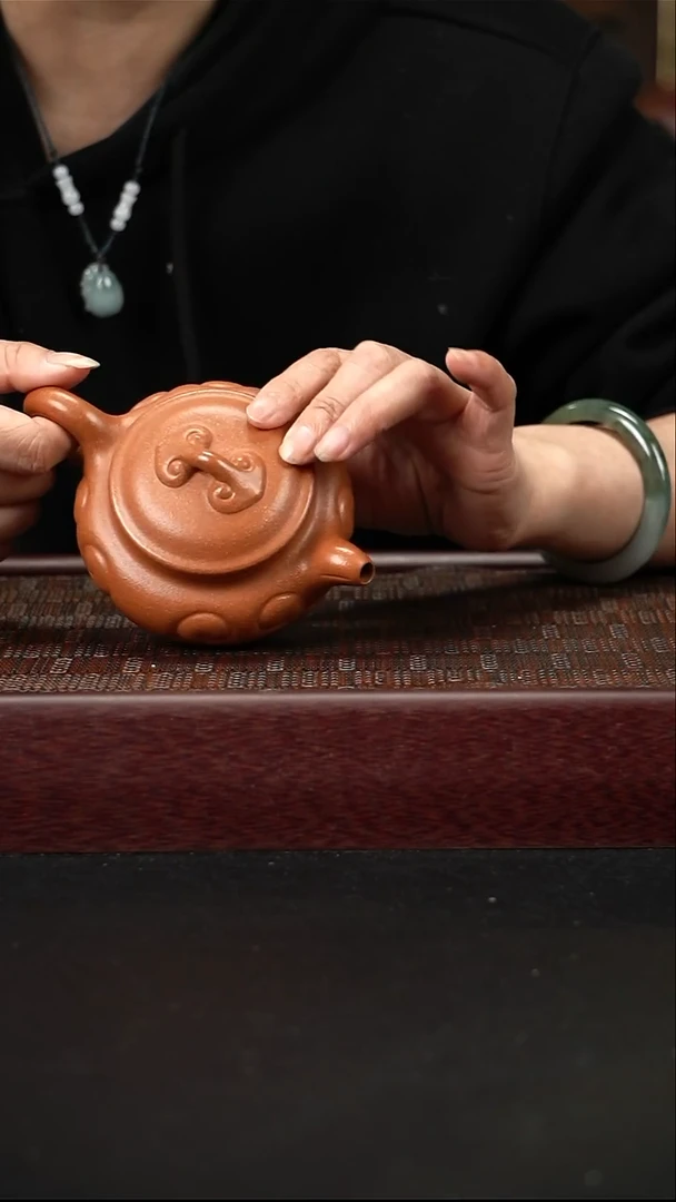 茶壶紫砂金砂段如意仿古