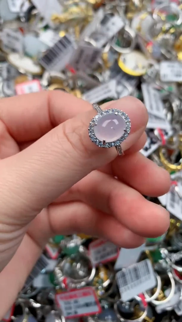 银S925镶嵌戒指翡翠111   6