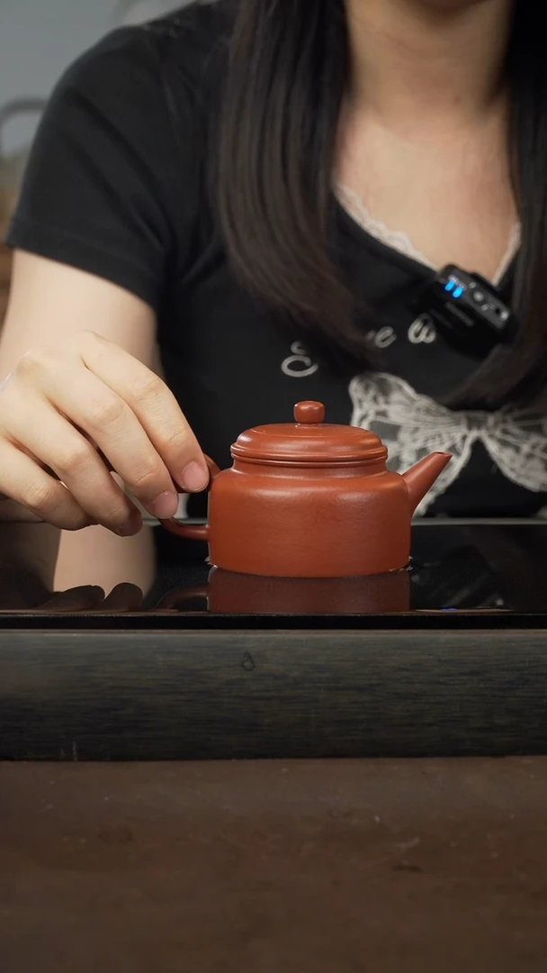 茶壶紫砂15，德钟，朱泥，140cc
