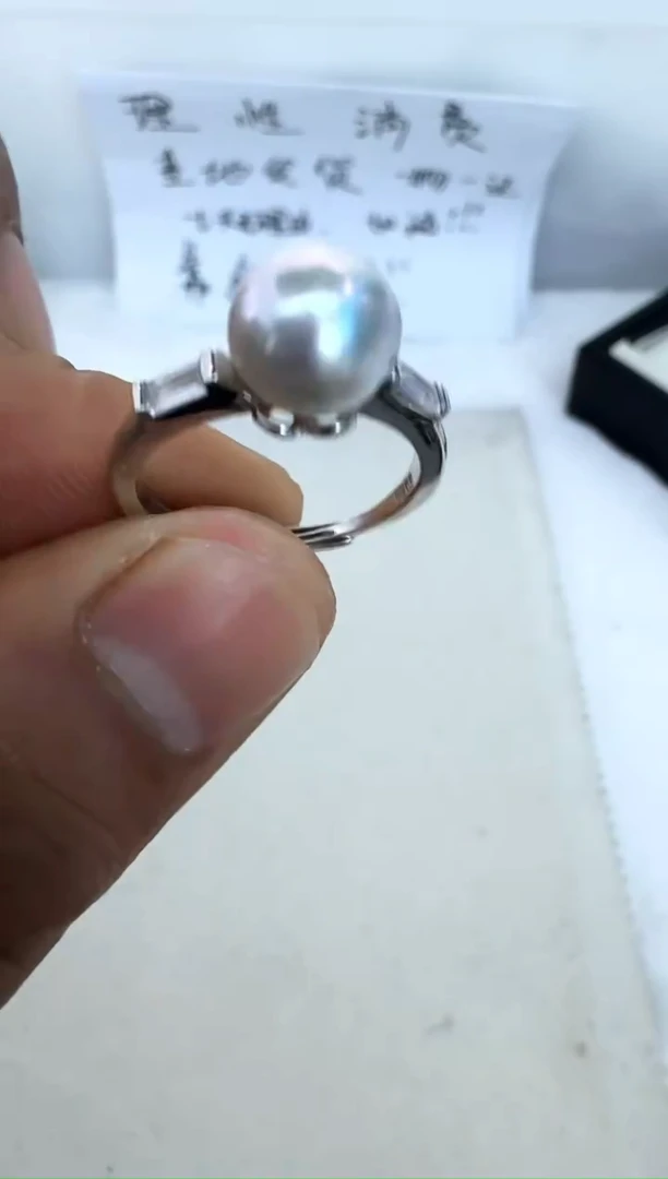 【闪购商品】海水珍珠戒指银S925镶嵌戒指