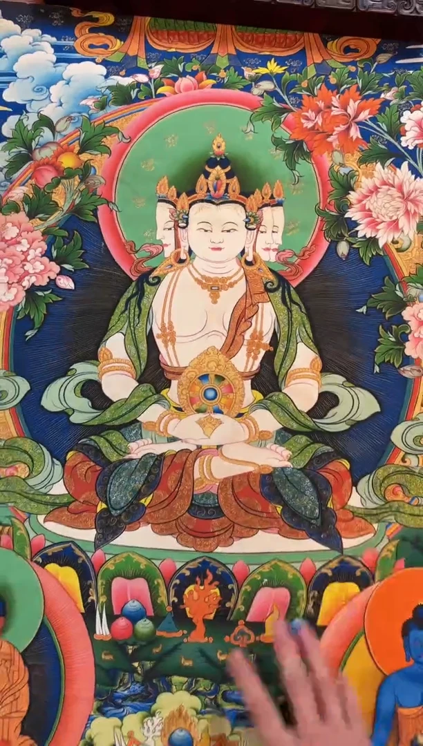 装裱画精品手绘唐卡链接--A113