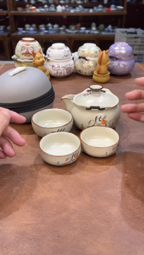 真的很便宜会开片的旅行茶具