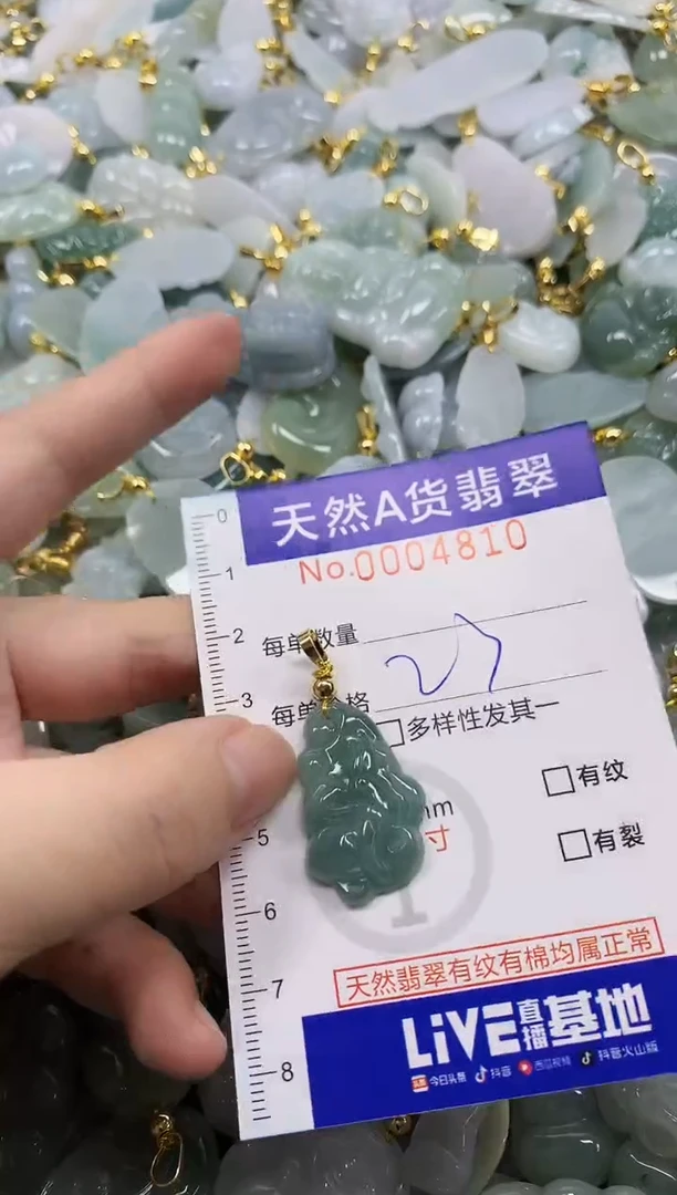 颈饰未镶嵌翡翠天然A货翡翠
