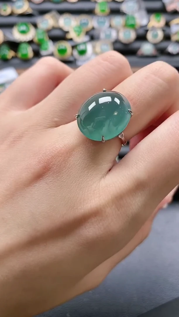 【闪购商品】翡翠戒指银S925镶嵌51511
