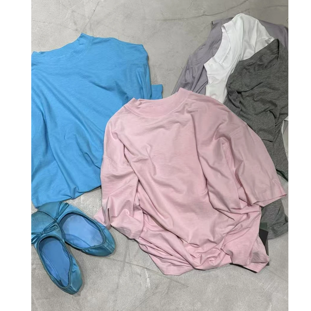 夏日彩色凉感薄棉大T#Hy999