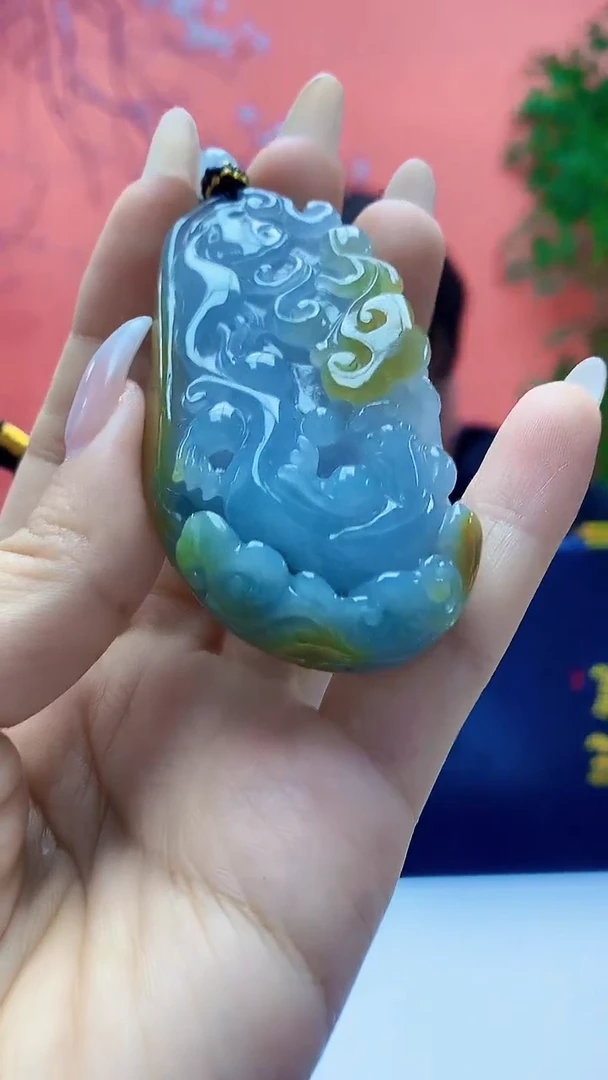 未镶嵌定制翡翠5060ty-毛货挂件155
