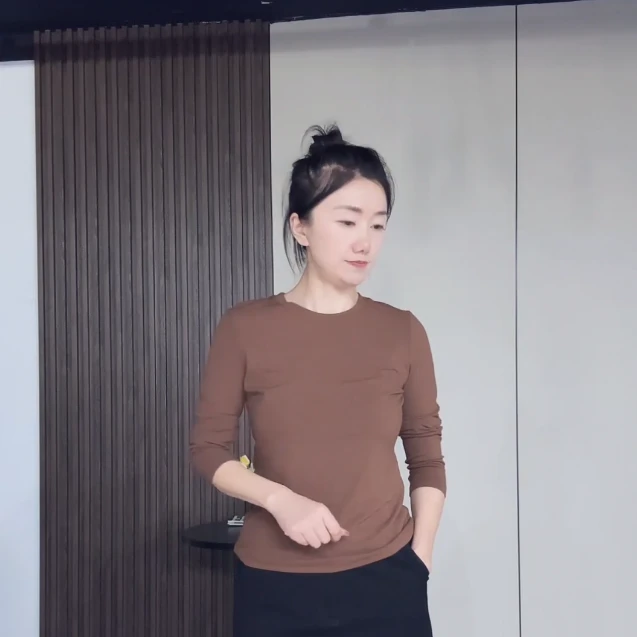 0803-03   女款秋上新气质显瘦简约打底衫   WZFQ  195-2