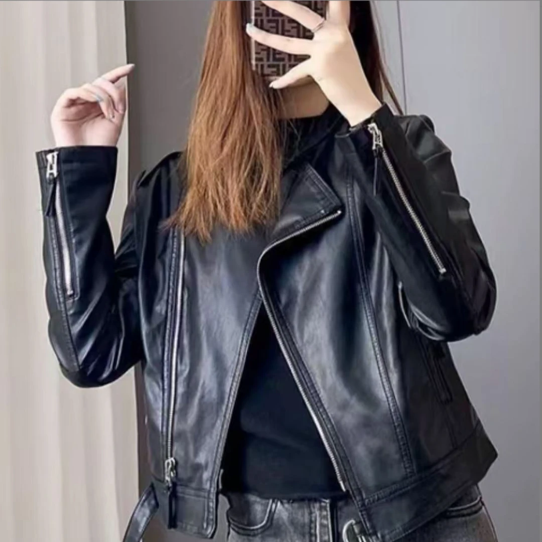 YIYomi  短款皮衣夹克合集时尚女士修身显瘦韩版春秋休闲百搭