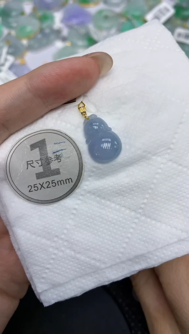 颈饰18K金镶嵌翡翠1111111