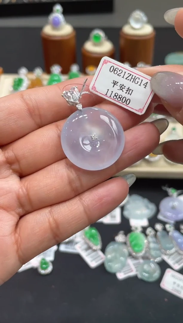 翡翠挂件18K金镶嵌0621ZHG14