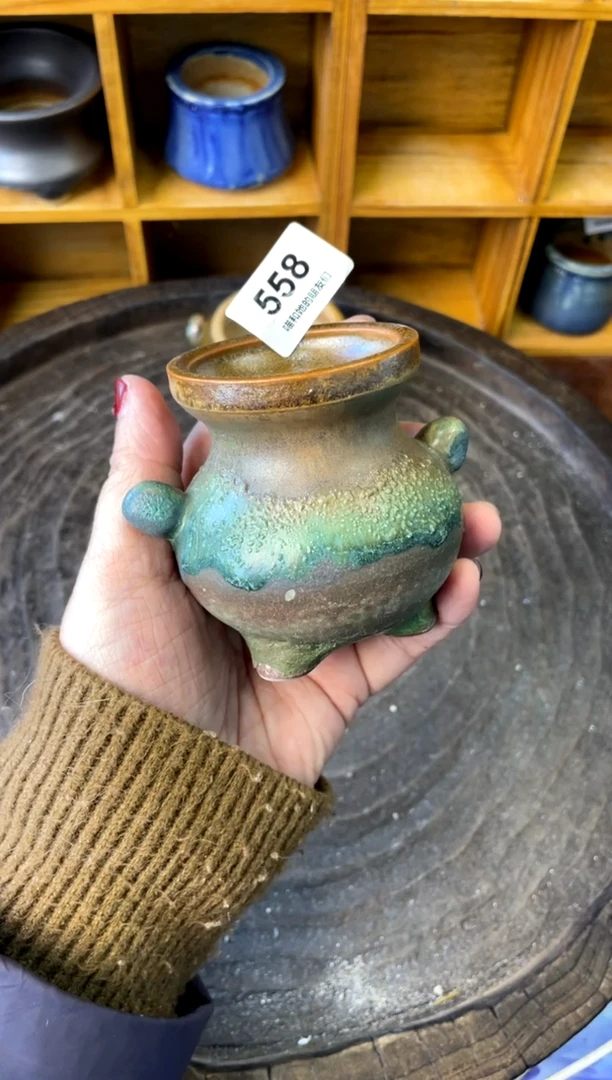 【闪购商品】陶558 内口5【喵喵团圆多肉盆】