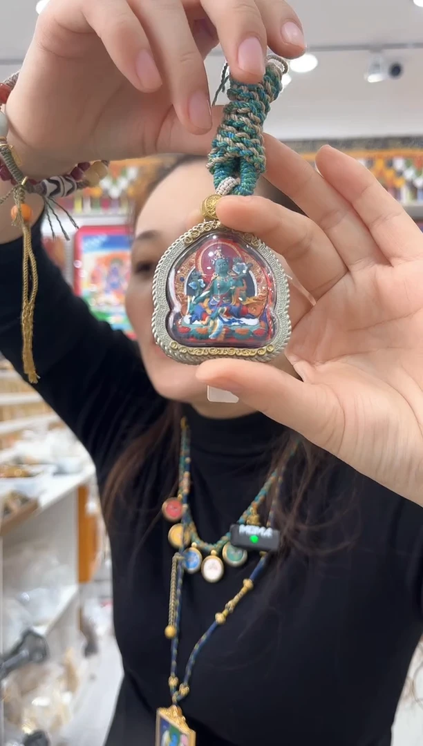 吊坠纯手工唐卡（非质量问题不退不换）绿麻麻擦擦