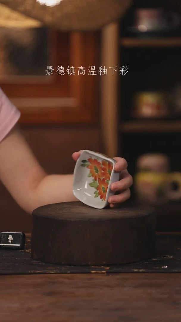 陶瓷景德镇高温釉下手绘陶瓷599