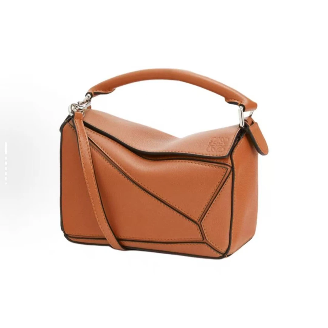 99新 LOEWE/罗意威 【九月专属】  puzzle几何包mini焦糖色
