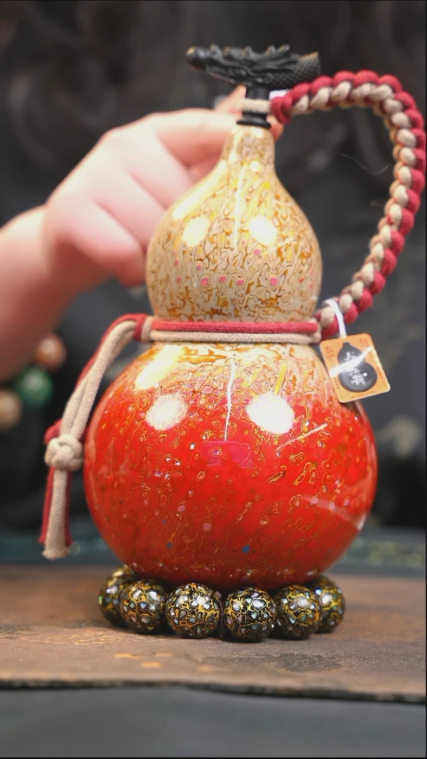 【闪购商品】YQ169漆艺酒葫芦不包手串及旋转底座