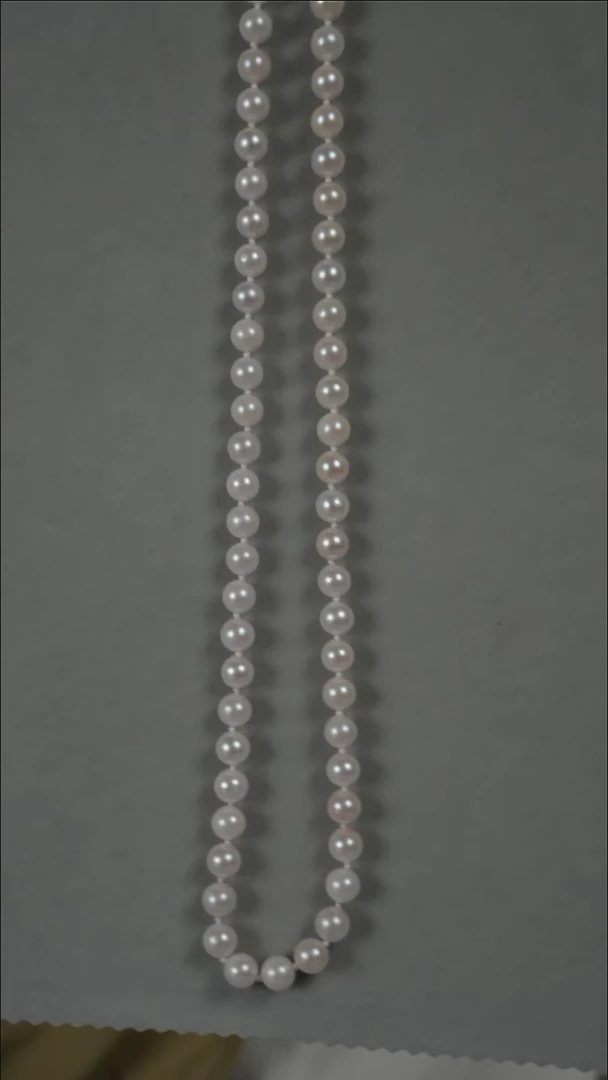 项链银S925镶嵌海水珍珠AK6-6.5mm